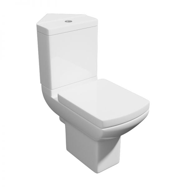 Kartell Pure Close Coupled WC with Corner Cistern and Toilet Seat
