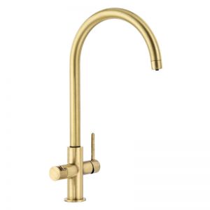 Abode Pronteau Prothia Brushed Brass 3 in 1 Boiling Hot Water Kitchen Mixer Tap and Tank