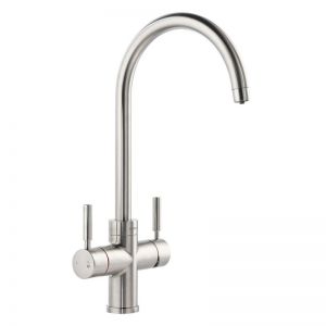 Abode Pronteau Propure Brushed Nickel 4 in 1 Boiling Hot and Filtered Cold Water Kitchen Mixer Tap and Tank