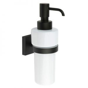 Smedbo House Porcelain Soap Dispenser with Black Holder RB369P