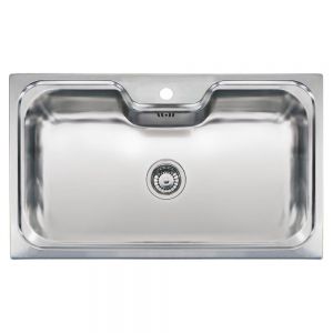 Reginox Jumbo Single Bowl Inset Stainless Steel Kitchen Sink 860 x 510mm
