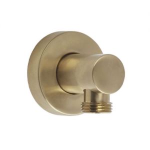 Roper Rhodes Round Brushed Brass Shower Wall Outlet Elbow