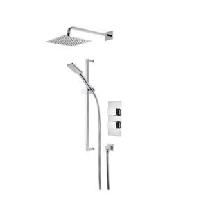Roper Rhodes Elate Dual Function Shower System with Fixed Head and Riser Rail