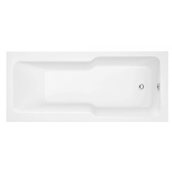 Synergy Evolve 1700 x 750 0 Tap Hole Rectangular Reinforced Shower Bath Tub