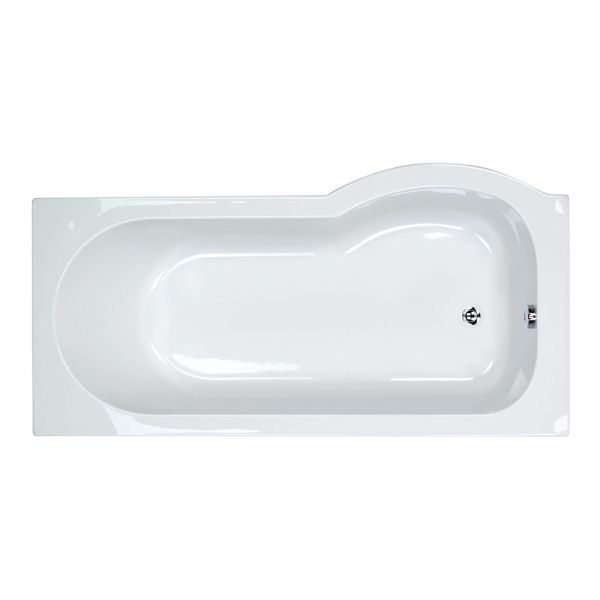 Synergy Zeya 1600 x 850 0 Tap Hole Left Handed P Shape Reinforced Shower Bath Tub