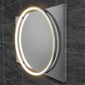 HIB Solas 60 Illuminated LED Chrome Frame Bathroom Mirror
