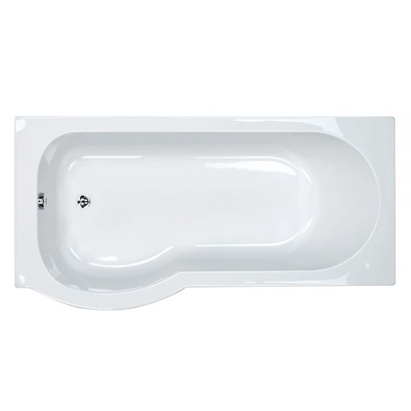 Synergy Zeya 1675 x 850 0 Tap Hole Left Handed P Shape Reinforced Shower Bath Tub
