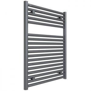 Tissino Hugo Towel Rail 812 x 600 Anthracite Factory Filled Thermo Electric