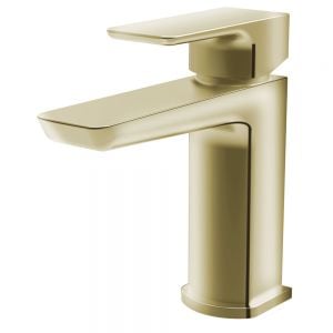 Hartland Swansea Brushed Brass Mono Basin Mixer Tap with Waste