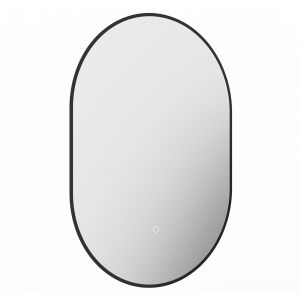 Tissino Terzo Matt Black 600 x 850mm Capsule LED Bathroom Mirror