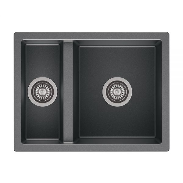 Reginox Toulon Grey Silvery 1.5 Bowl Granite Kitchen Sink 600 x 460mm