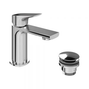 Vado Cameo Levered Chrome Cloakroom Mono Basin Mixer Tap with Waste