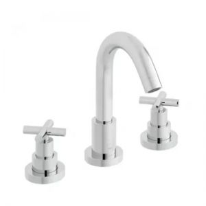 Vado Elements Chrome 3 Hole Bath Filler Tap with Fixed Spout