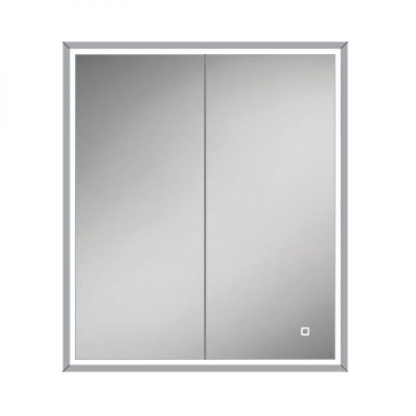 HIB Vanquish 60 Aluminium Recessed LED Double Door Bathroom Cabinet