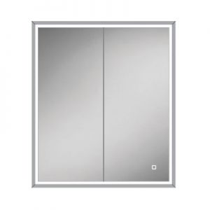 HIB Vanquish 60 Aluminium Recessed LED Double Door Bathroom Cabinet