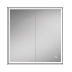 HIB Vanquish 80 Aluminium Recessed LED Double Door Bathroom Cabinet