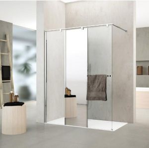 Novellini Kuadra H11 300 Wetroom Mirrored Shower Panel