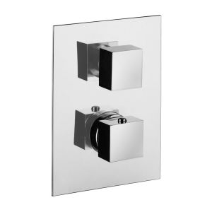 Tissino Elvo Chrome Dual Outlet Thermostatic Shower Valve