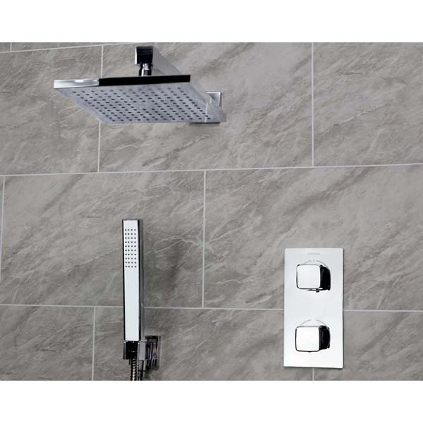 Bristan Cobalt Chrome 2 Outlet Shower Pack with Overhead Shower and Handset #3