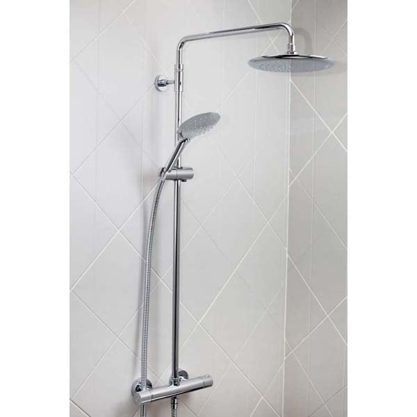 Bristan Carre Exposed Fixed Head Bar Shower with Diverter and Kit CR SHXDIVFF C #3