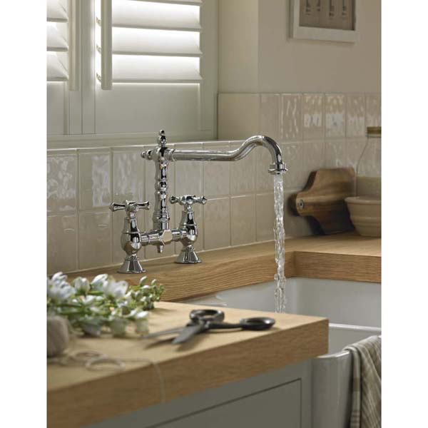 Bristan Colonial Bridge Sink Mixer Chrome Plated K BRSNK C on sale at