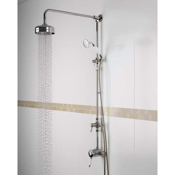 Bristan 1901 Exposed Sequential Chrome Shower Valve with Rigid Riser