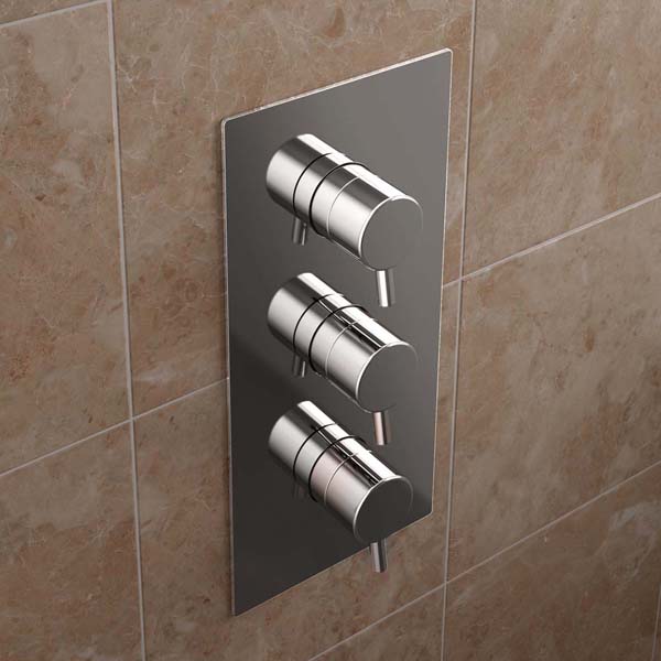 Bristan Prism Thermostatic Recessed Dual Control Three control shower with two stopcocks PM2 SHC3STP C #2