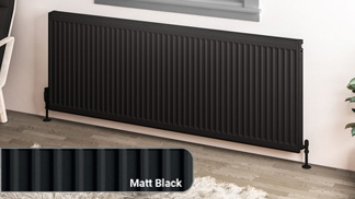 Eastbrook Matt Black Central Heating Radiators