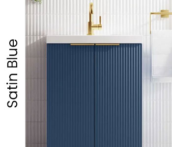 Hudson Reed Fluted Satin Blue Furniture