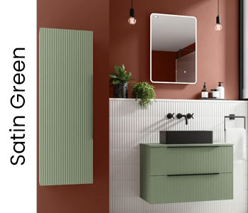 Hudson Reed Fluted Satin Green Furniture