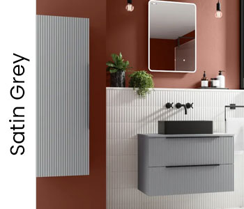 Hudson Reed Fluted Satin Grey Furniture