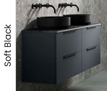 Hudson Reed Fluted Soft Black Furniture