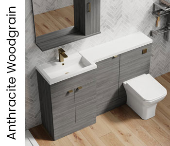 Hudson Reed Fusion Anthracite Woodgrain Furniture