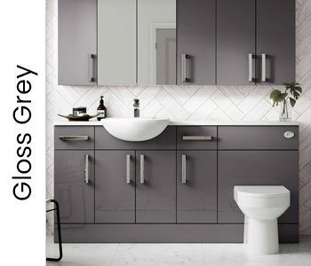 Hudson Reed Fusion Gloss Grey Furniture