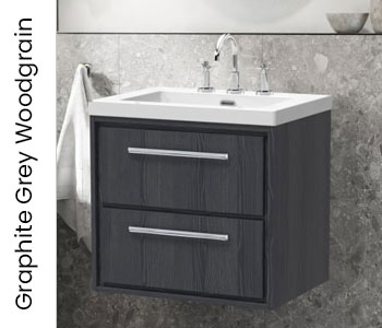 Hudson Reed Lille Graphite Grey Woodgrain Furniture
