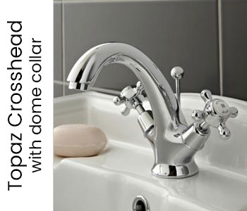 Hudson Reed Topaz Crosshead Dome Bathroom Taps