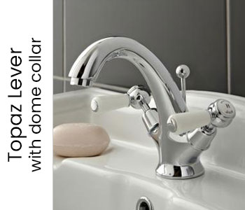 Hudson Reed Topaz Lever Dome Bathroom Taps