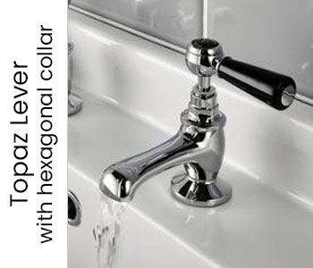 Hudson Reed Topaz Lever Hexagonal Bathroom Taps