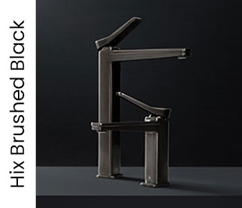 JTP HIX Brushed Black Bathroom Taps