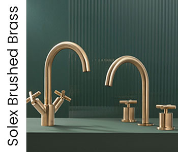 JTP Solex Brushed Brass Bathroom Taps