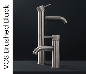 JTP VOS Brushed Black Bathroom Taps