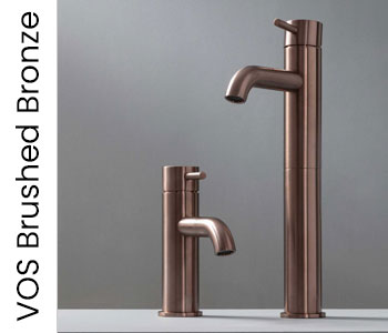 JTP VOS Brushed Bronze Bathroom Taps