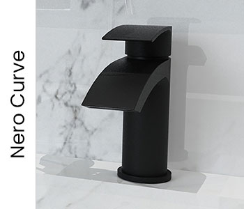 Kartell Nero Curve Bathroom Taps