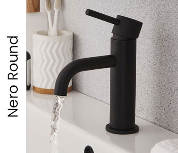 Kartell Nero Round Bathroom Taps