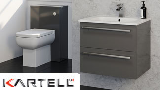 Kartell Purity Grey Gloss Bathroom Furniture