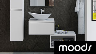 Moods Chelston Gloss White Bathroom Furniture