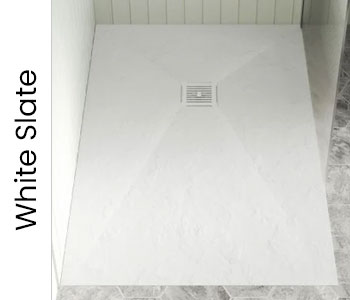 Hudson Reed White Slate Shower Trays