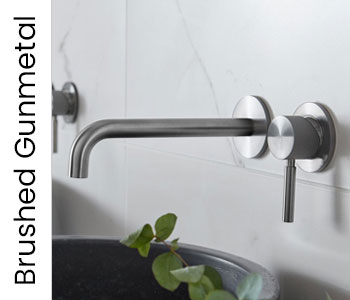 Vado Individual Brushed Gunmetal Bathroom Taps