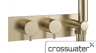 Crosswater MPRO Brushed Brass Shower Valves