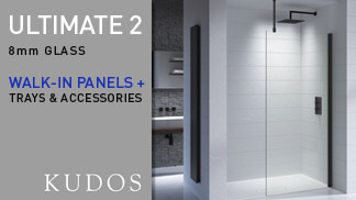 Kudos Ultimate2 Black 8mm Wet Room Panels